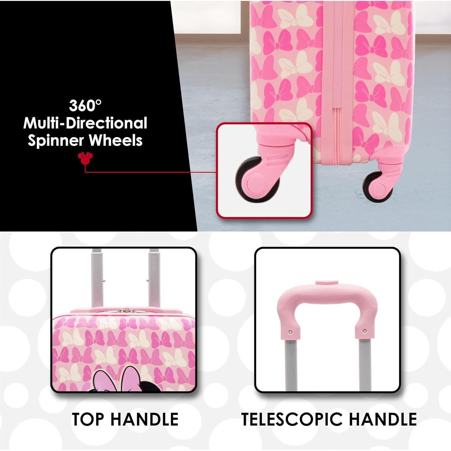 Maleta de Mano Rígida FUL Disney Minnie Mouse 52 cm Rosa