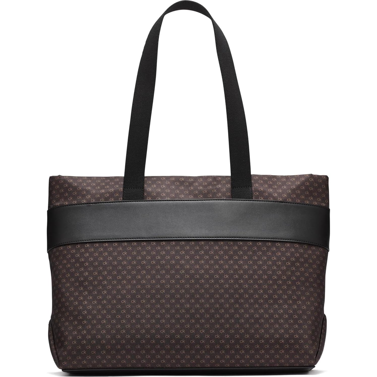 Bolso Tote Organizativo Calvin Klein Elora - Nylon Marrón/Negro