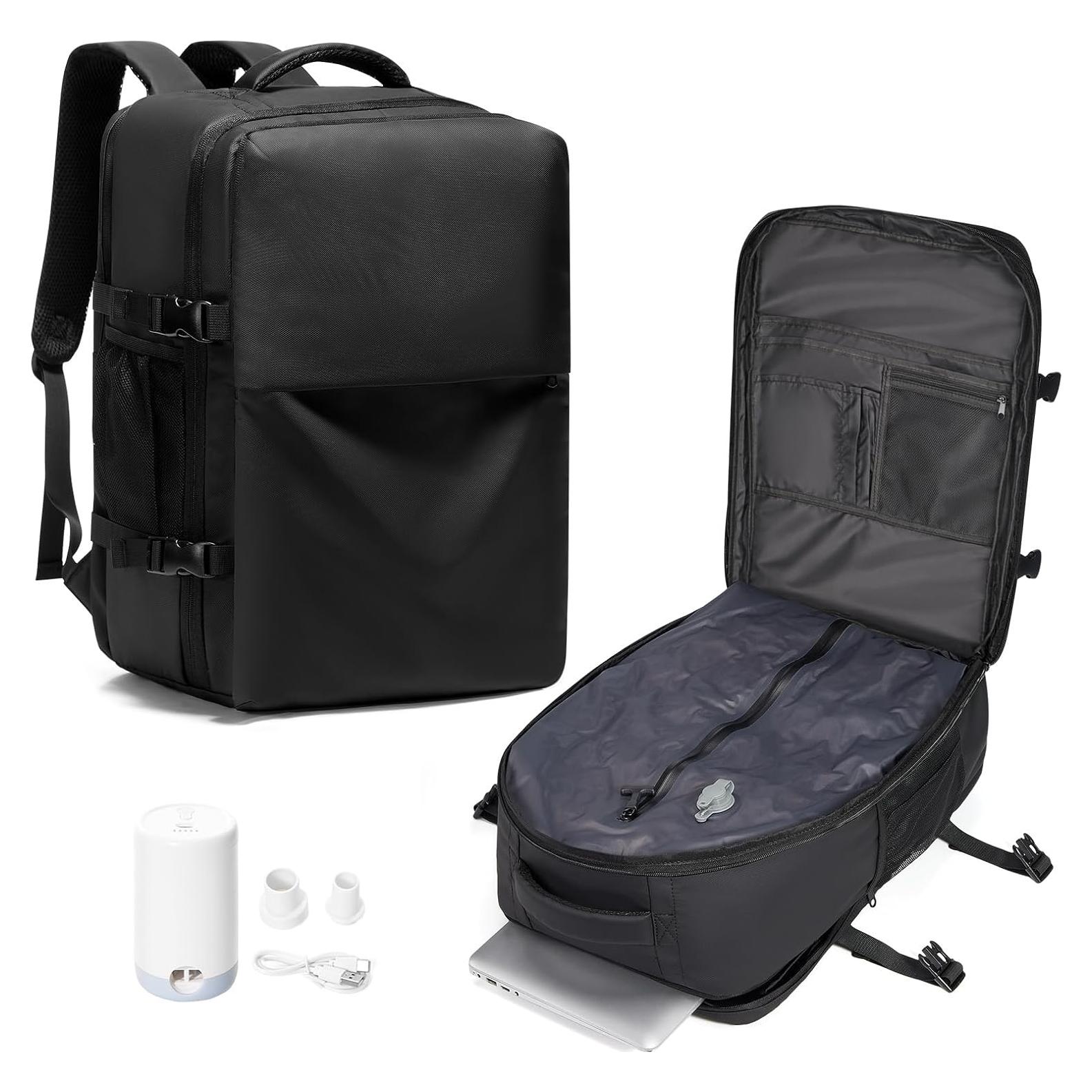 Mochila de viaje al vacío Vacpack 40L impermeable negra