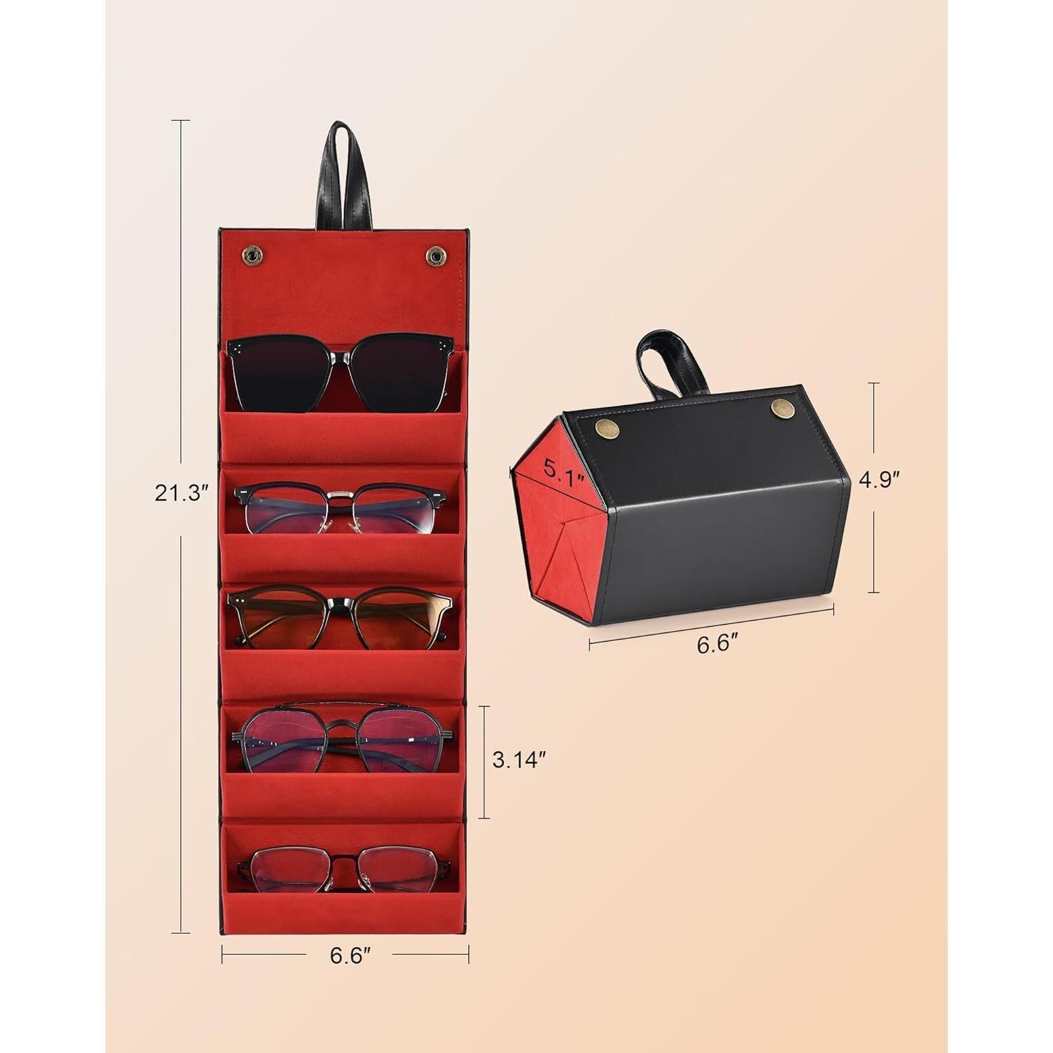 Estuche Organizador de Gafas CO-Z Plegable 5 Compartimentos