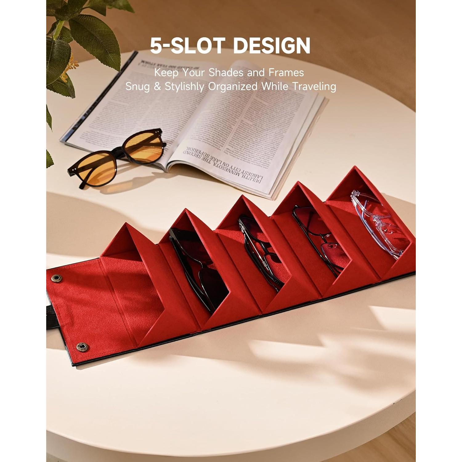 Estuche Organizador de Gafas CO-Z Plegable 5 Compartimentos