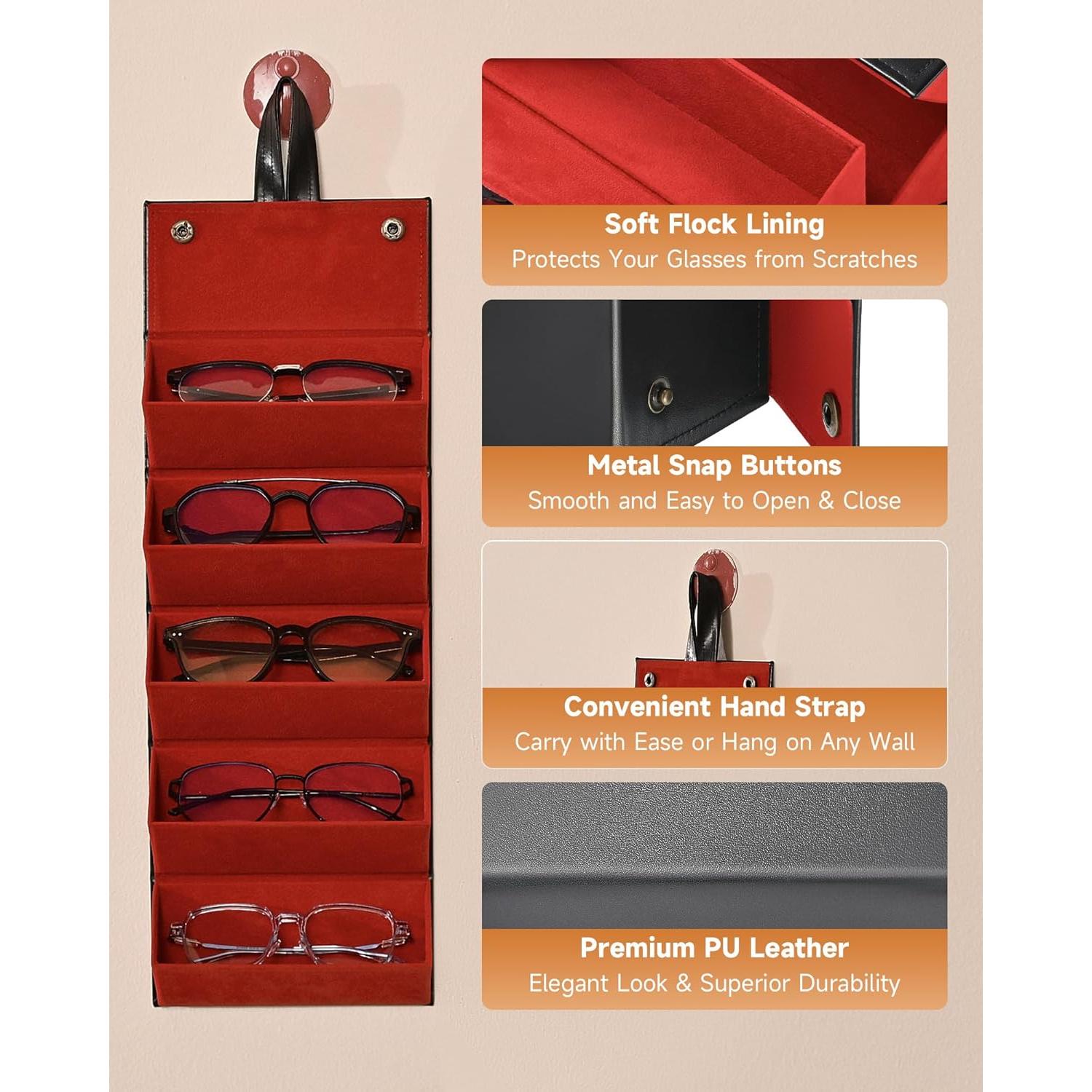 Estuche Organizador de Gafas CO-Z Plegable 5 Compartimentos