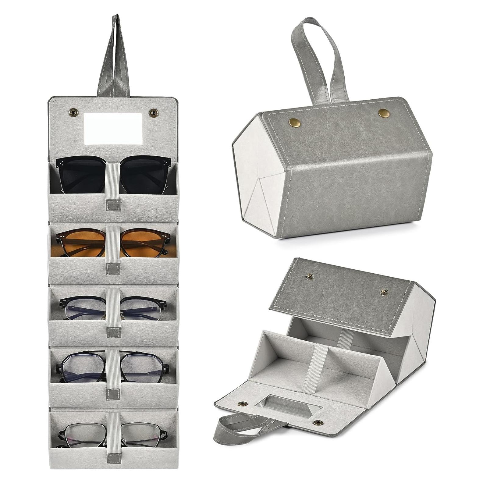 Organizador de Gafas de Sol CO-Z Plegable 5 Ranuras Gris