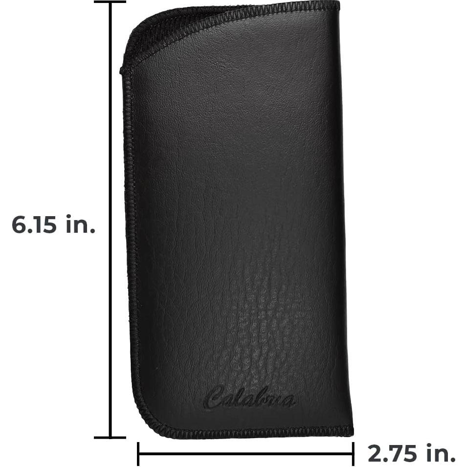 Funda para Gafas Calabria Soft | Cuero Sintético | Negro