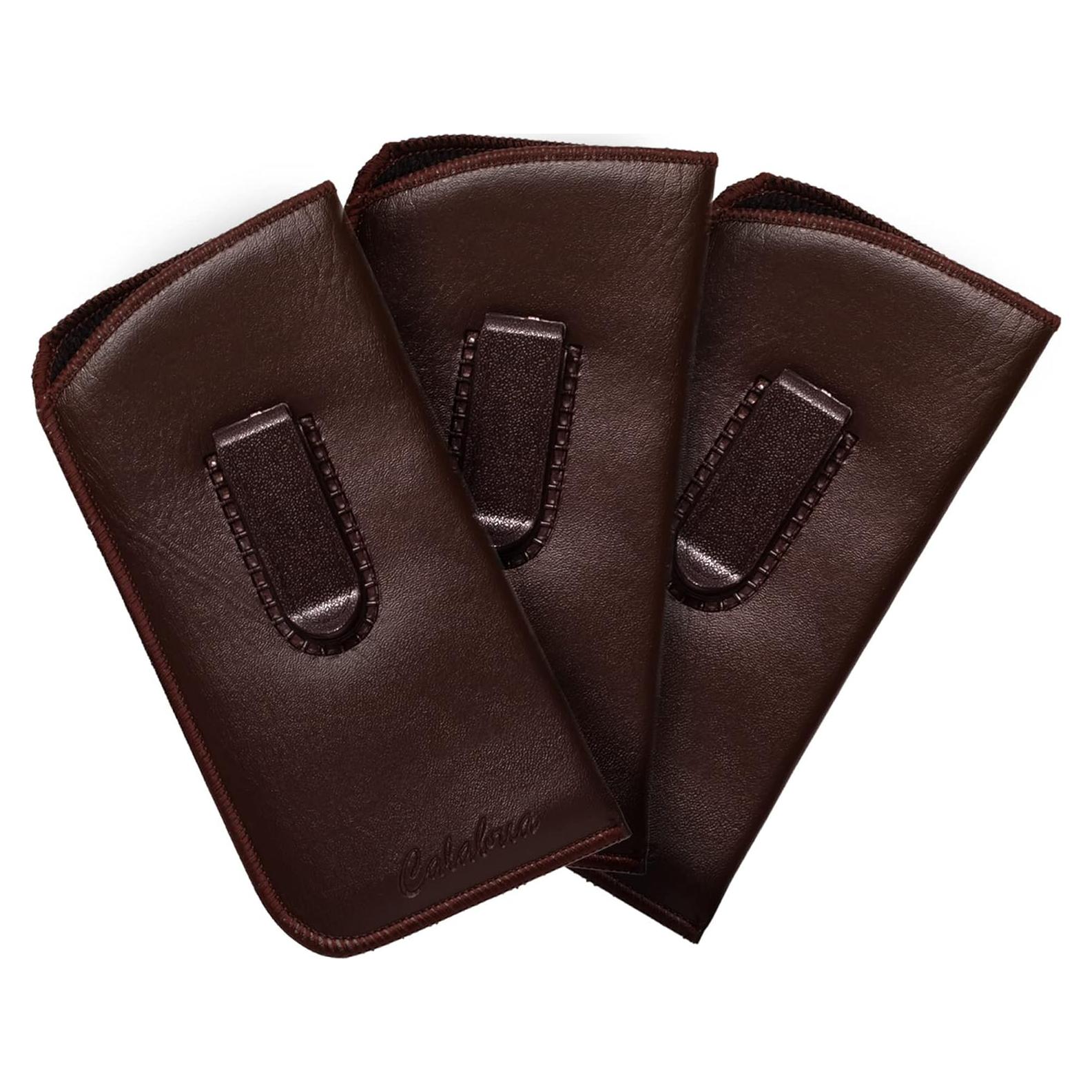 Funda para Gafas Calabria Soft Slip-In Marrón 3 Paquetes