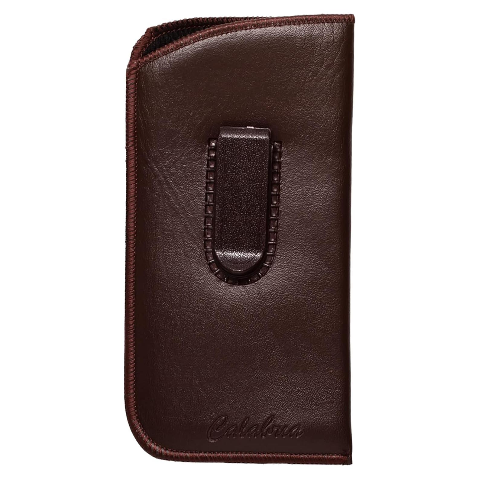 Funda Vertical para Gafas Calabria Soft Slip-In Marrón