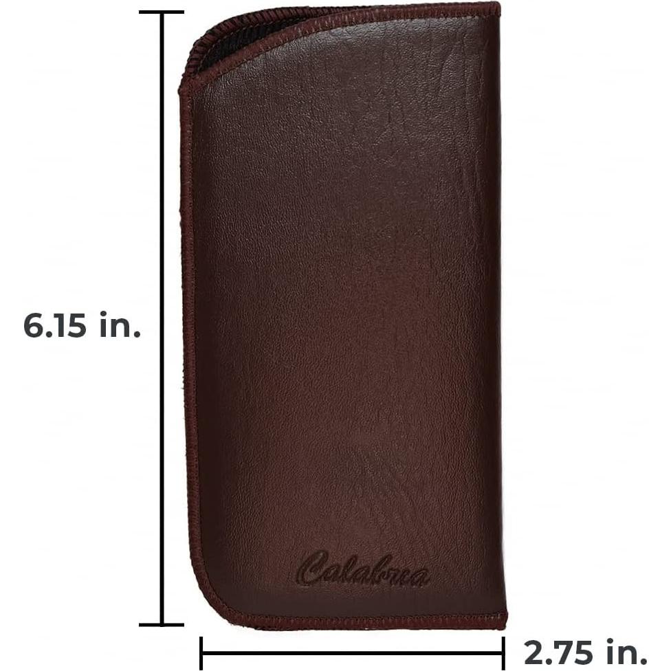 Funda para Gafas Calabria Soft | Cuero Sintético Marrón
