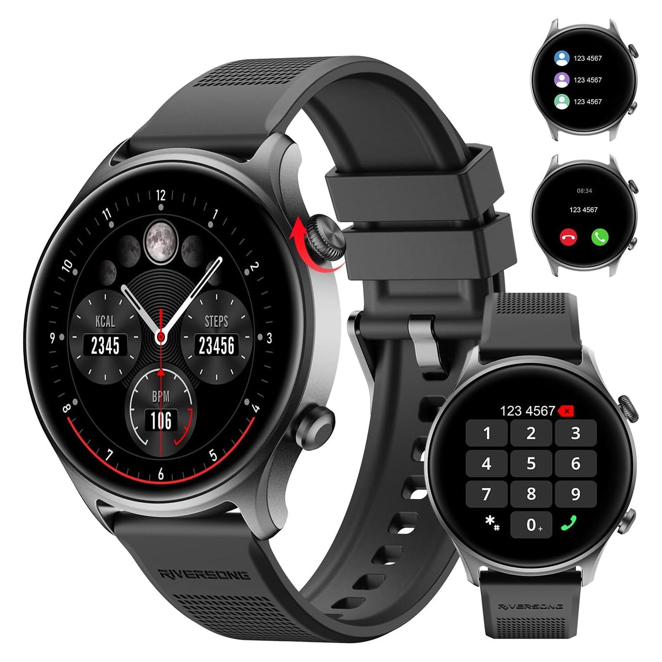 Reloj Inteligente RIVERSONG Motive 7C Negro 1.52" Fitness