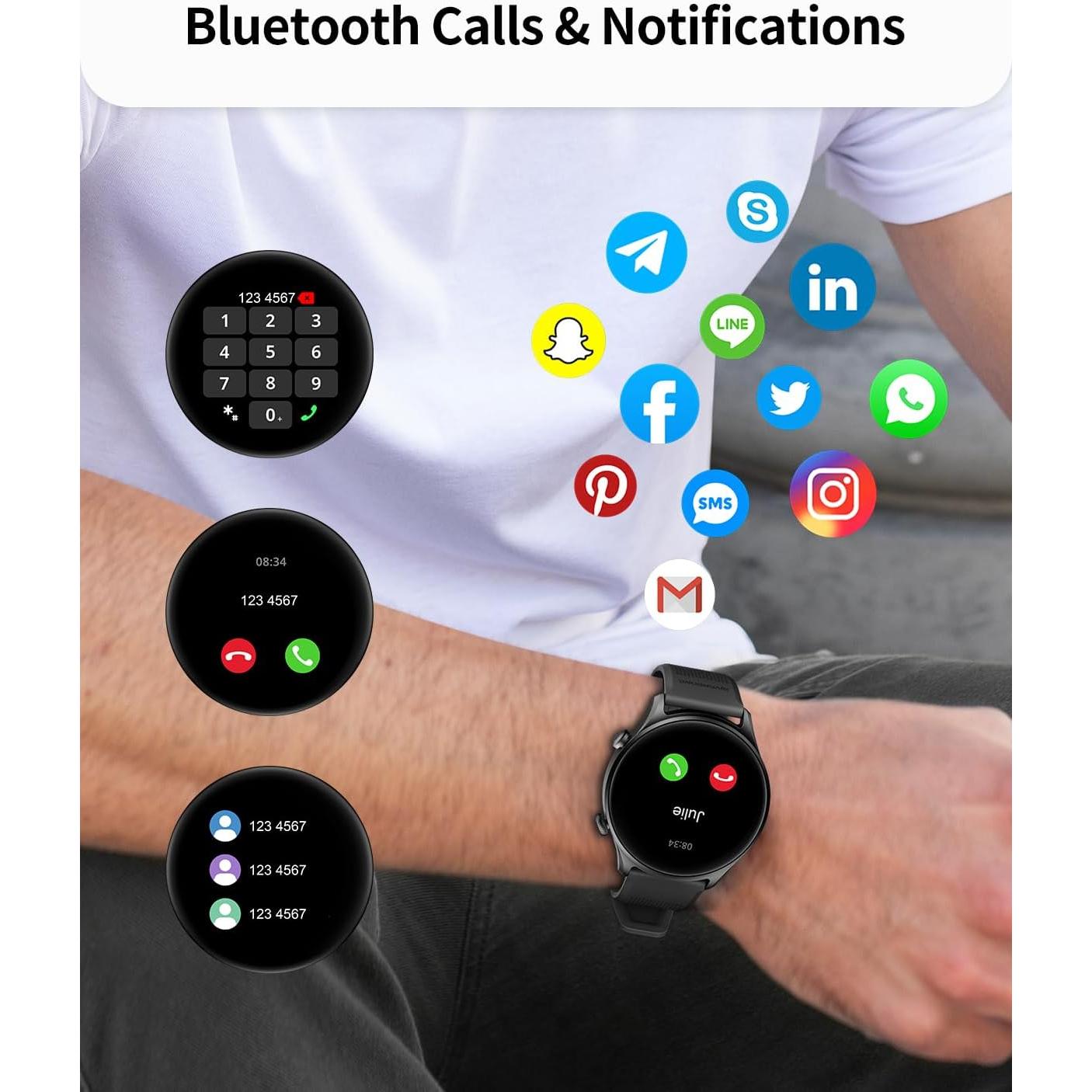 Reloj Inteligente RIVERSONG Motive 7C Negro 1.52" Fitness
