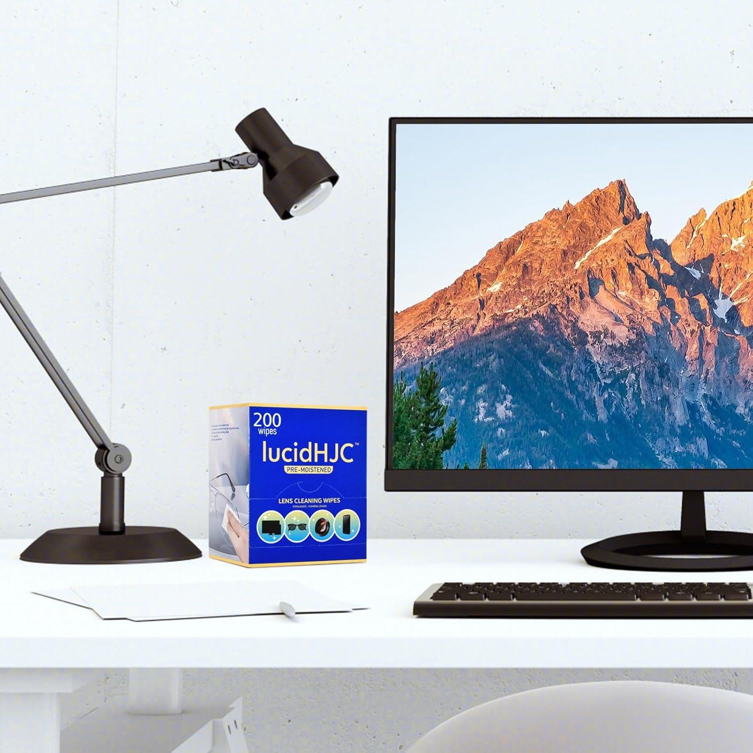 Toallitas de limpieza para lentes Lucidhjc 200 unidades