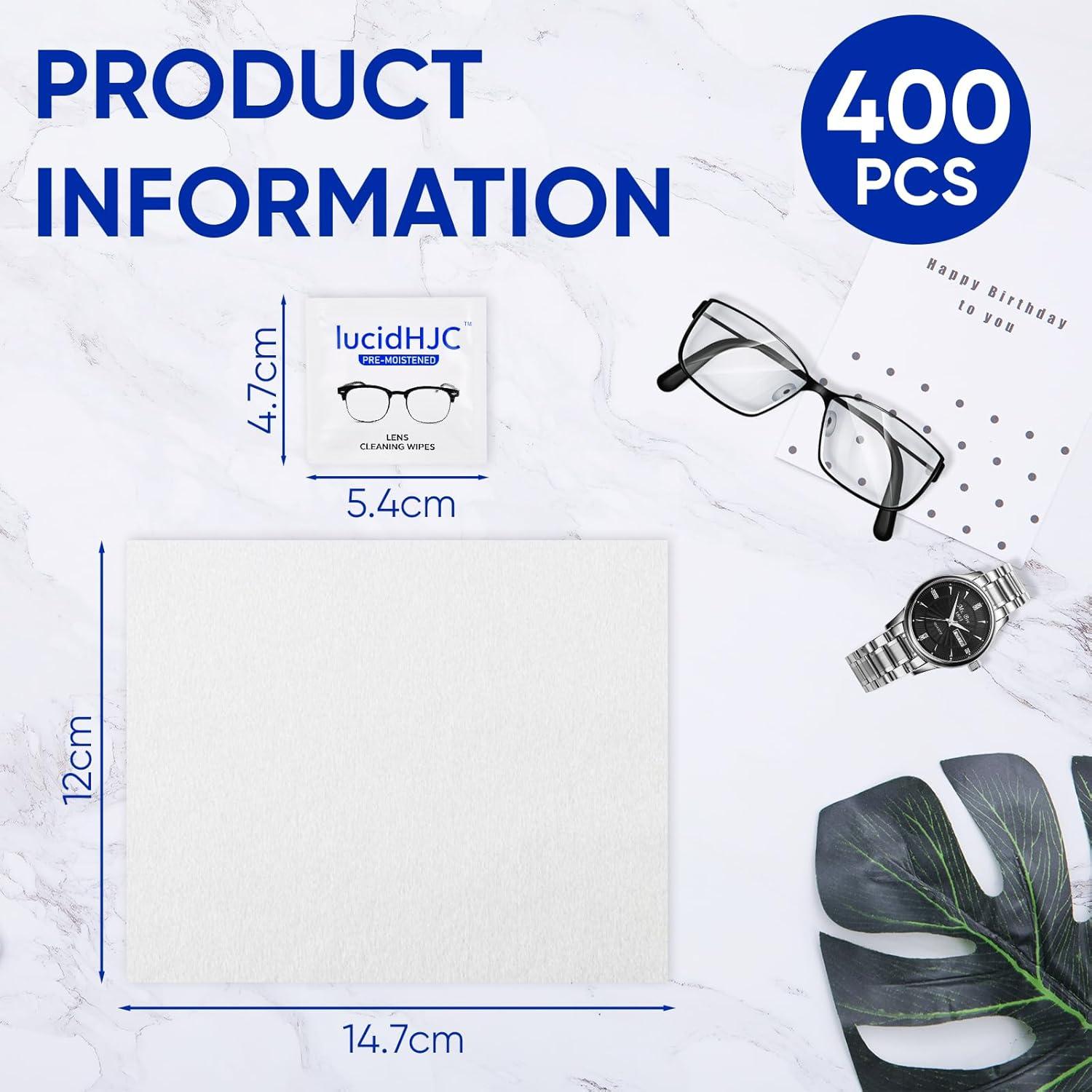 Toallitas de limpieza Lucidhjc 400 unidades para lentes y pantallas