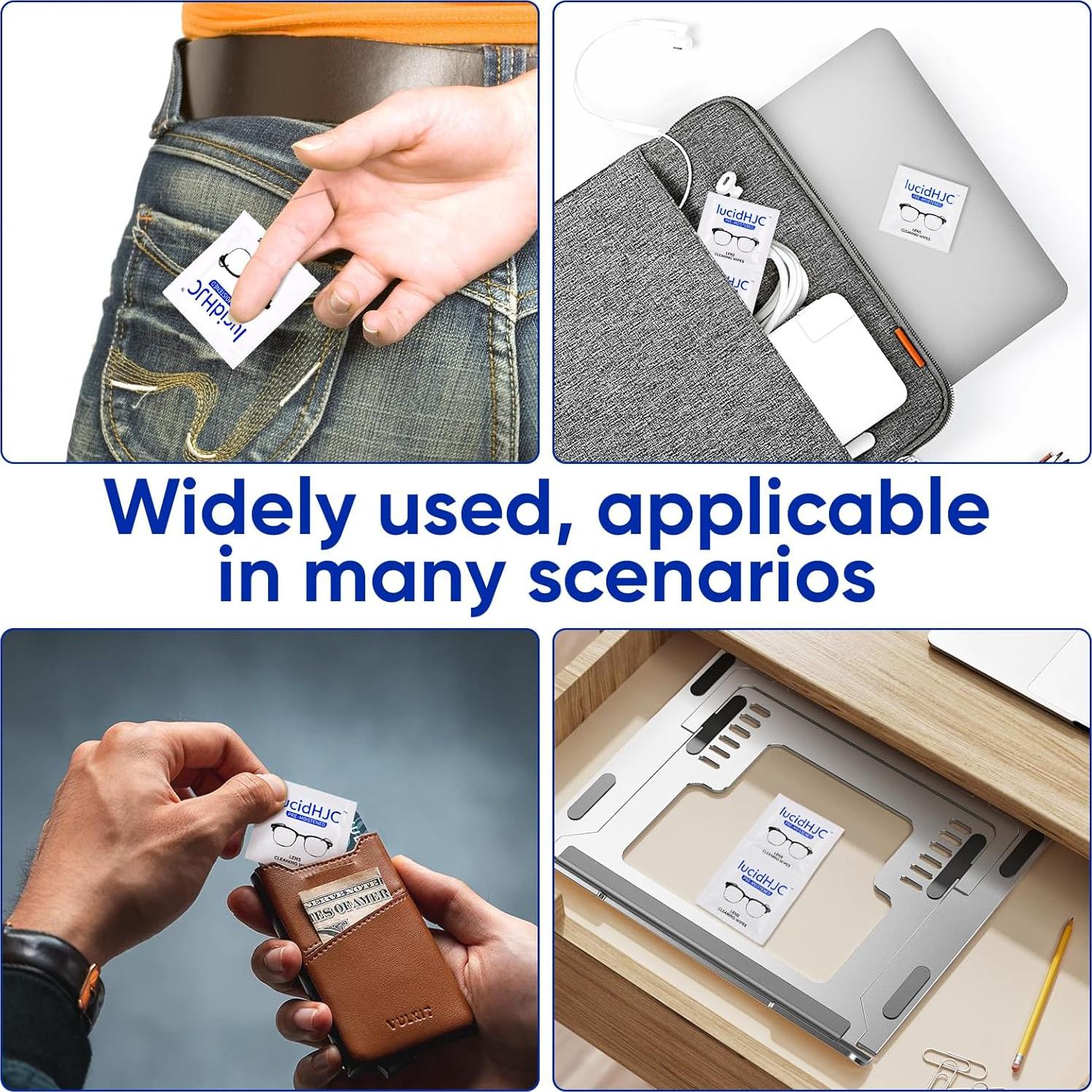 Toallitas de limpieza Lucidhjc 400 unidades para lentes y pantallas