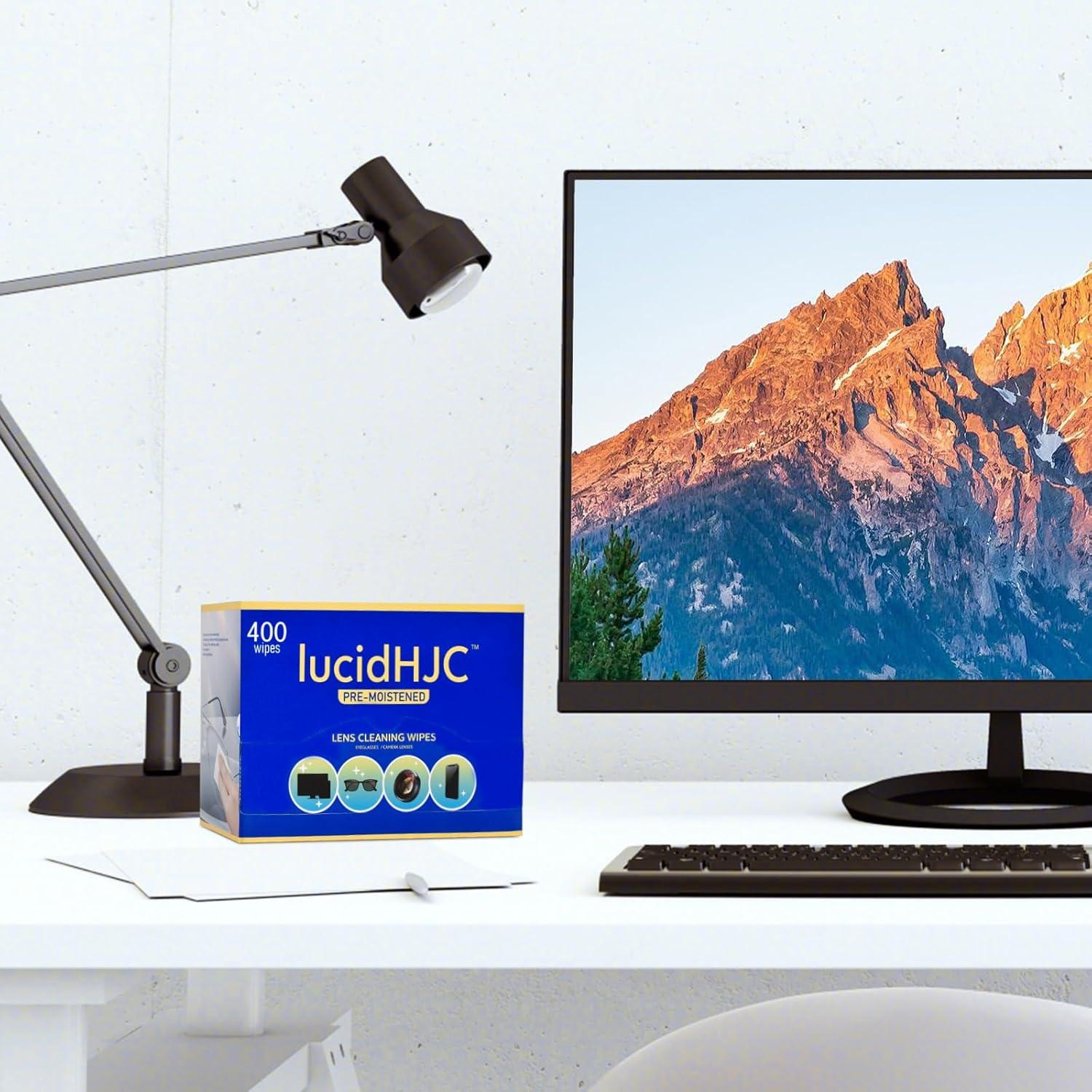 Toallitas de limpieza Lucidhjc 400 unidades para lentes y pantallas