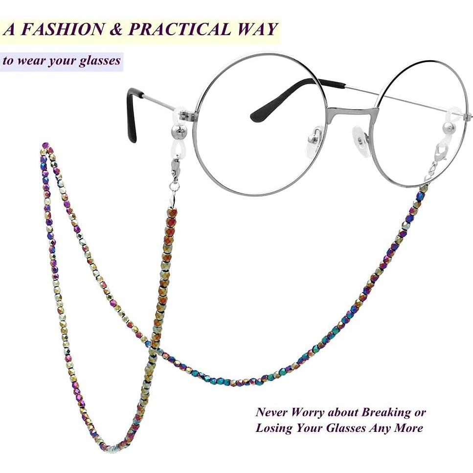 Cadena de Gafas KAI Colorida 70cm con Cuentas de Vidrio