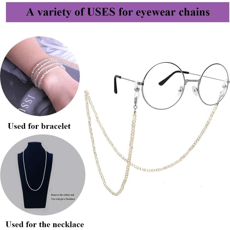Cadena de Gafas KAI 70cm Perlas de Moda para Gafas y Más