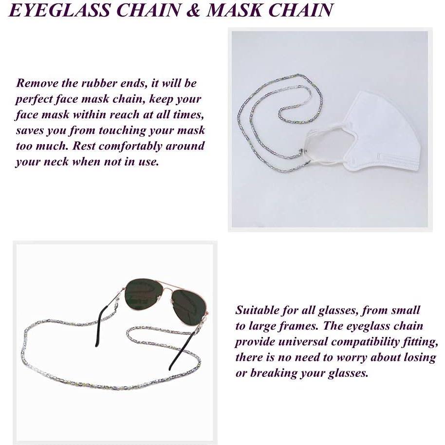 Cadena de Gafas KAI Top 70cm Perlas Coloridas Ajustable