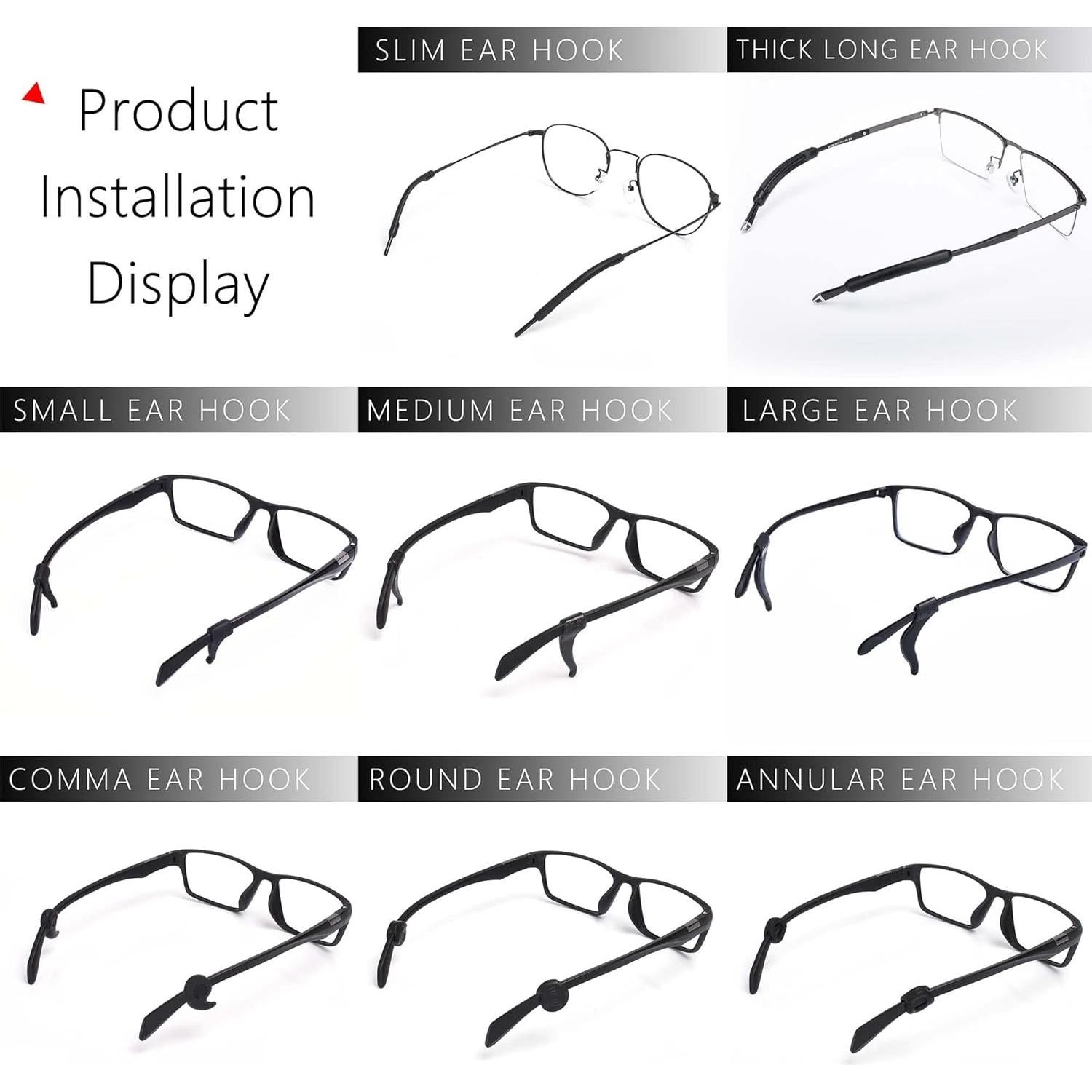 Ganchos de Silicona Antideslizantes para Gafas - 8 Tipos