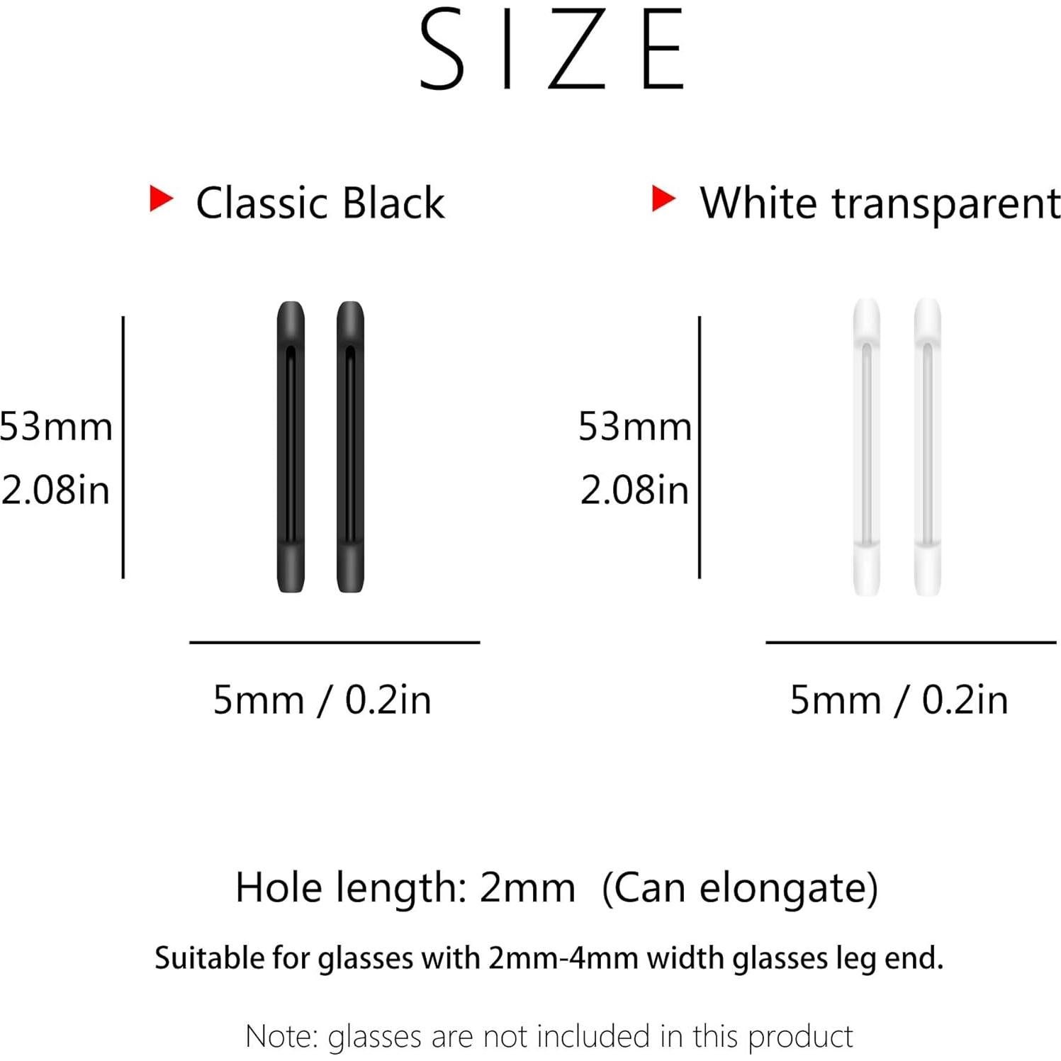 16 Fundas de Silicona para Patas de Gafas - Antideslizantes