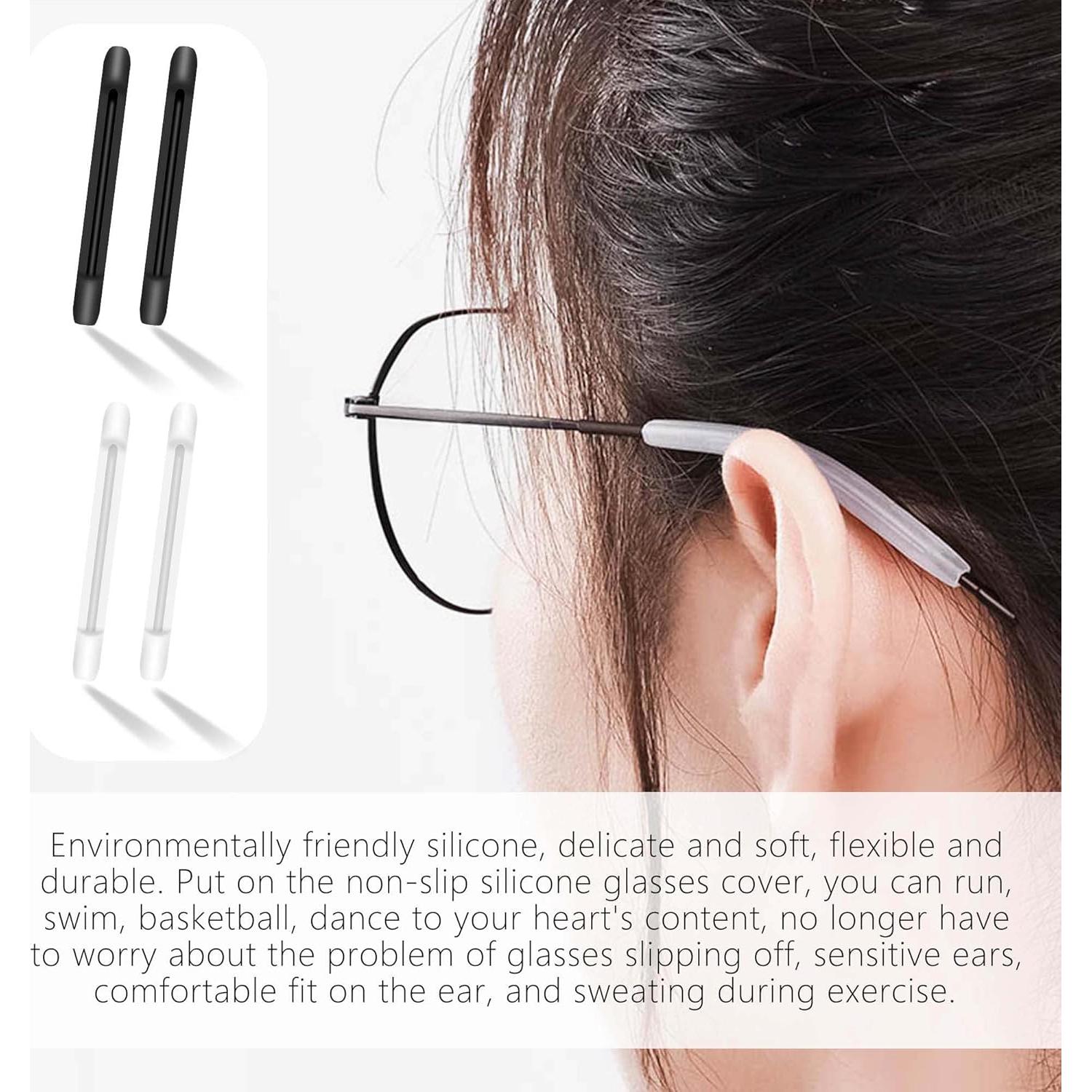 16 Fundas de Silicona para Patas de Gafas - Antideslizantes