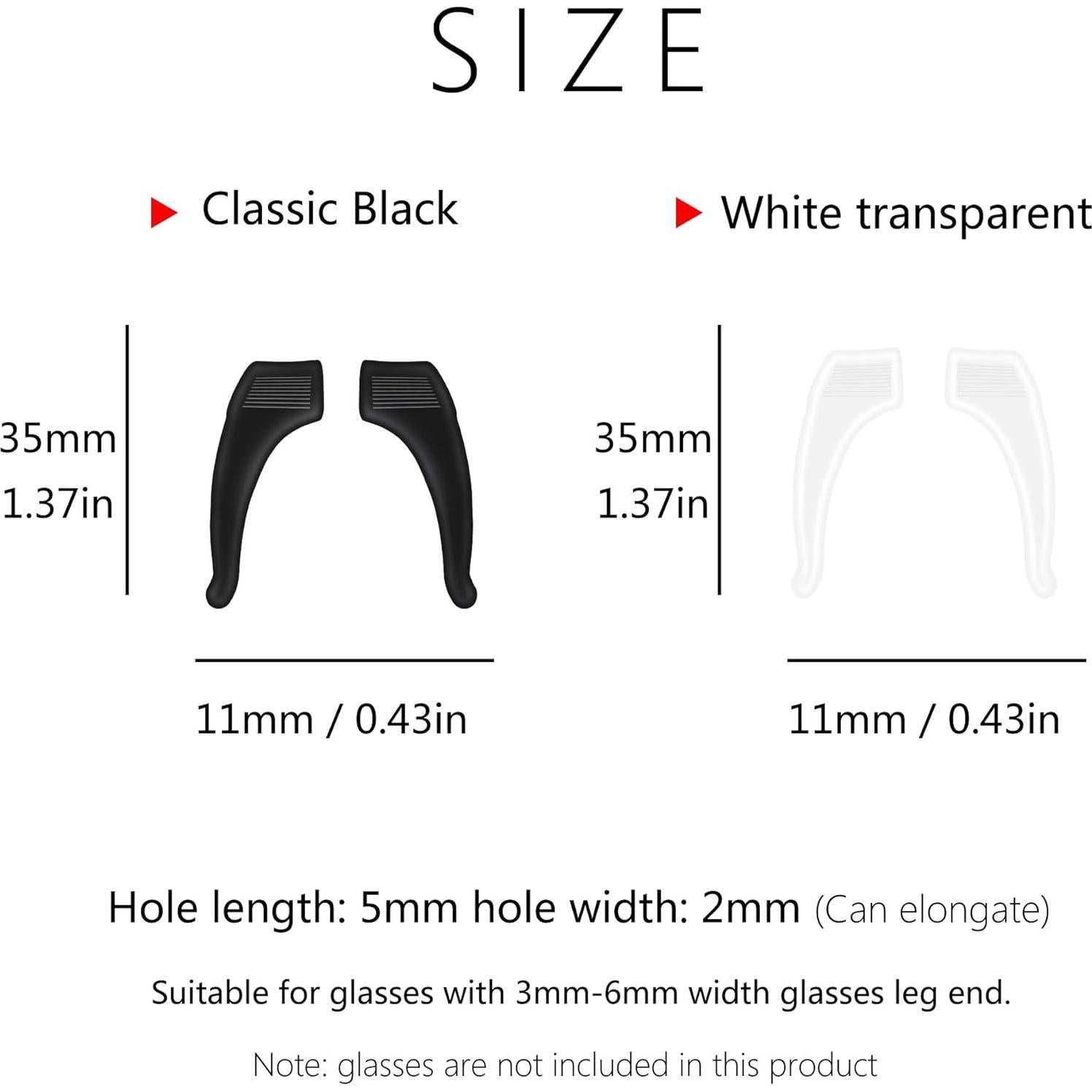 16 Pares Sujetadores Gafas SooGree Mediano Silicona