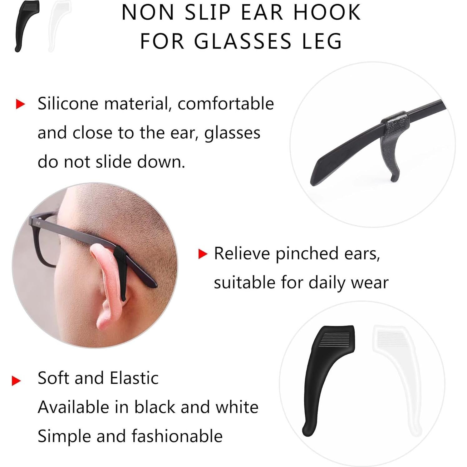 16 Pares Sujetadores Gafas SooGree Mediano Silicona