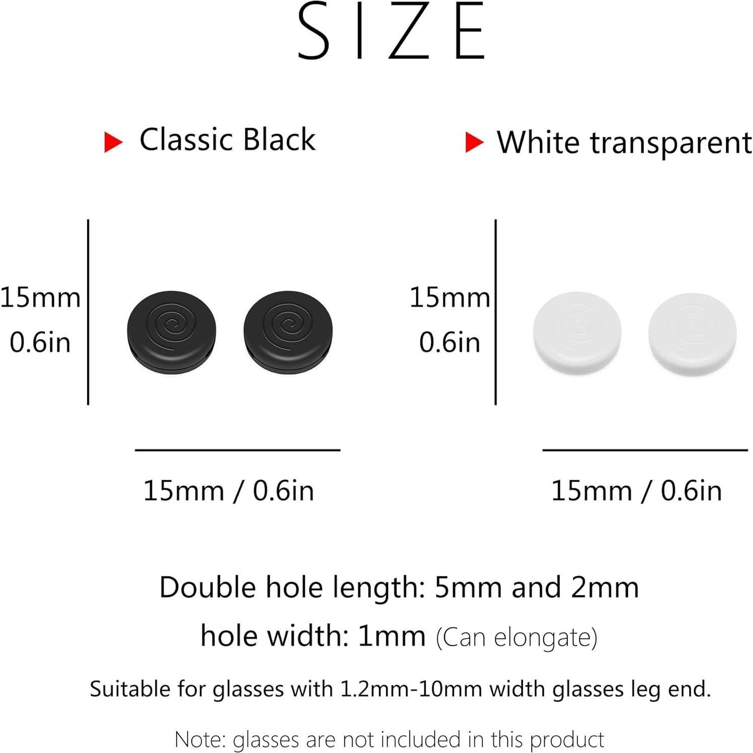 16 Pares de Clips de Silicona Antideslizantes para Gafas