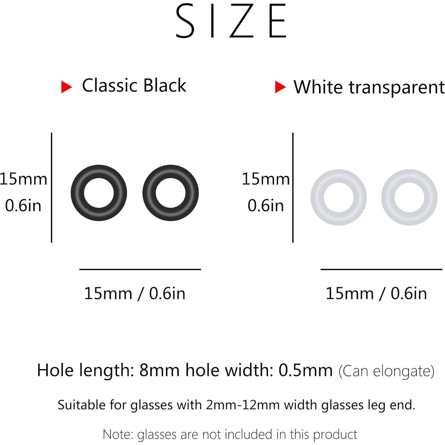 16 Pares de Clips de Silicona Antideslizantes para Gafas