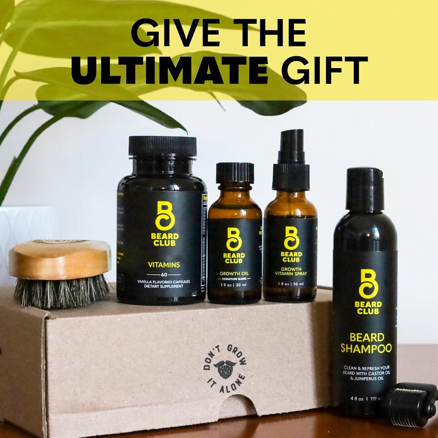 Kit Crecimiento Barba The Beard Club - Rodillo, Aceite, Champú