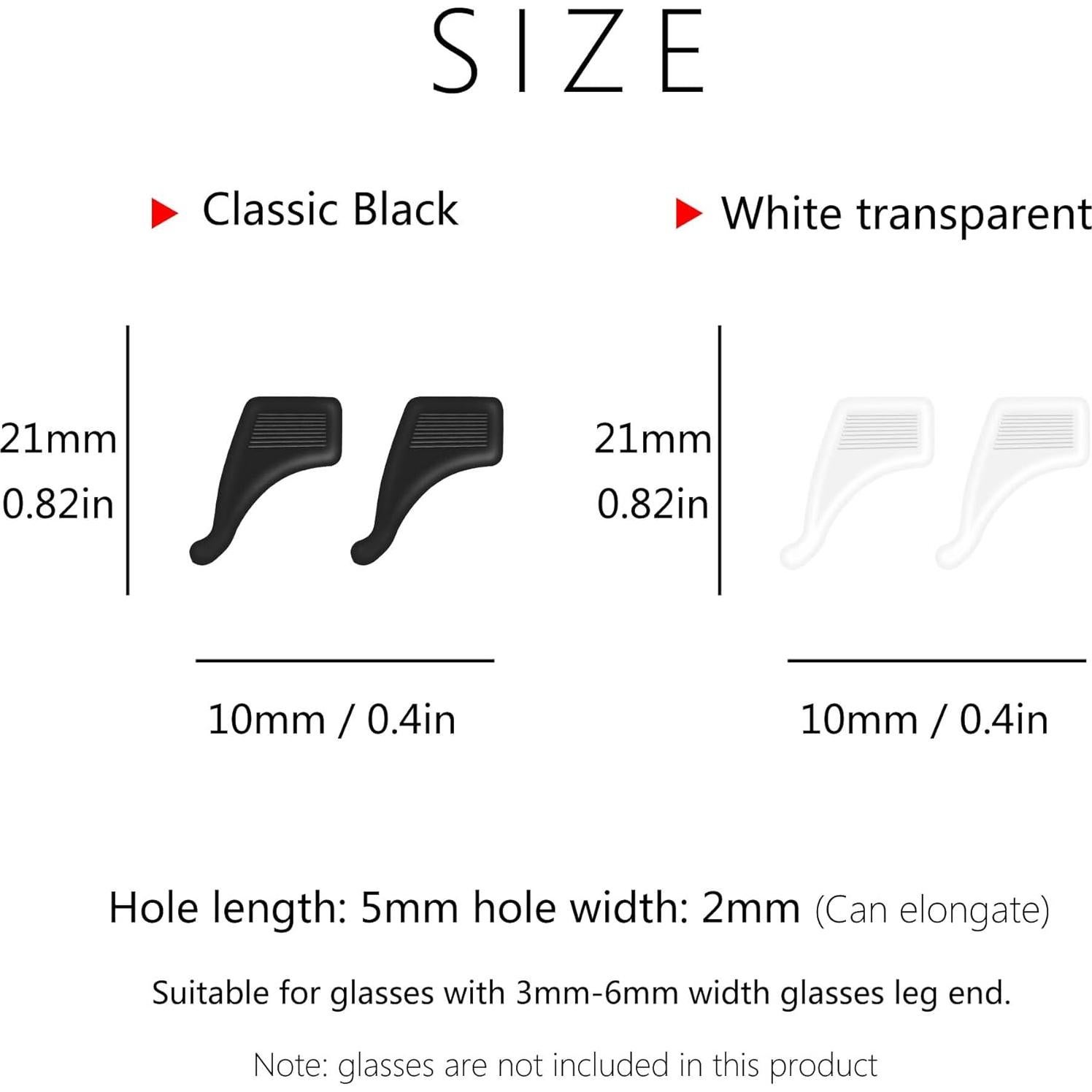 16 Pares Sujetadores Gafas SooGree Pequeños Silicona