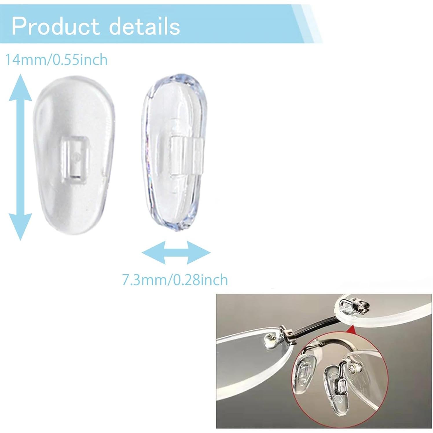 Almohadillas para Nariz de Gafas Mingbuy 16 Piezas Antideslizantes