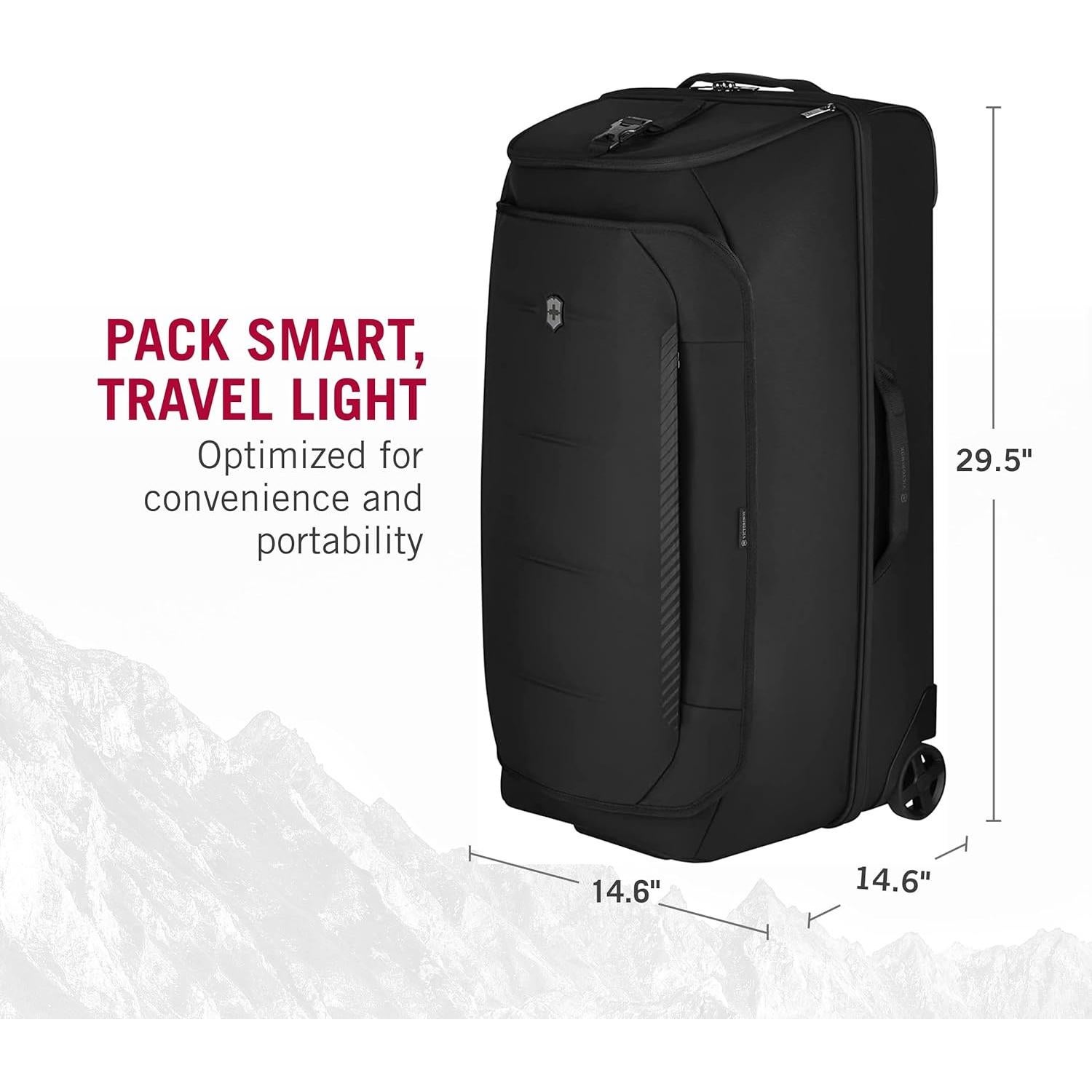 Bolsa de viaje con ruedas Victorinox Crosslight 87L - Negro