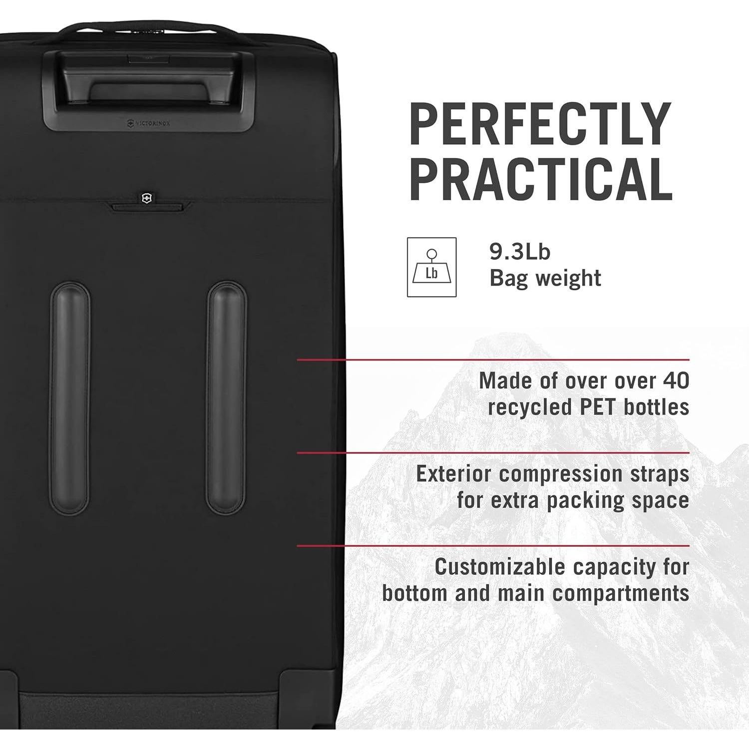 Bolsa de viaje con ruedas Victorinox Crosslight 87L - Negro
