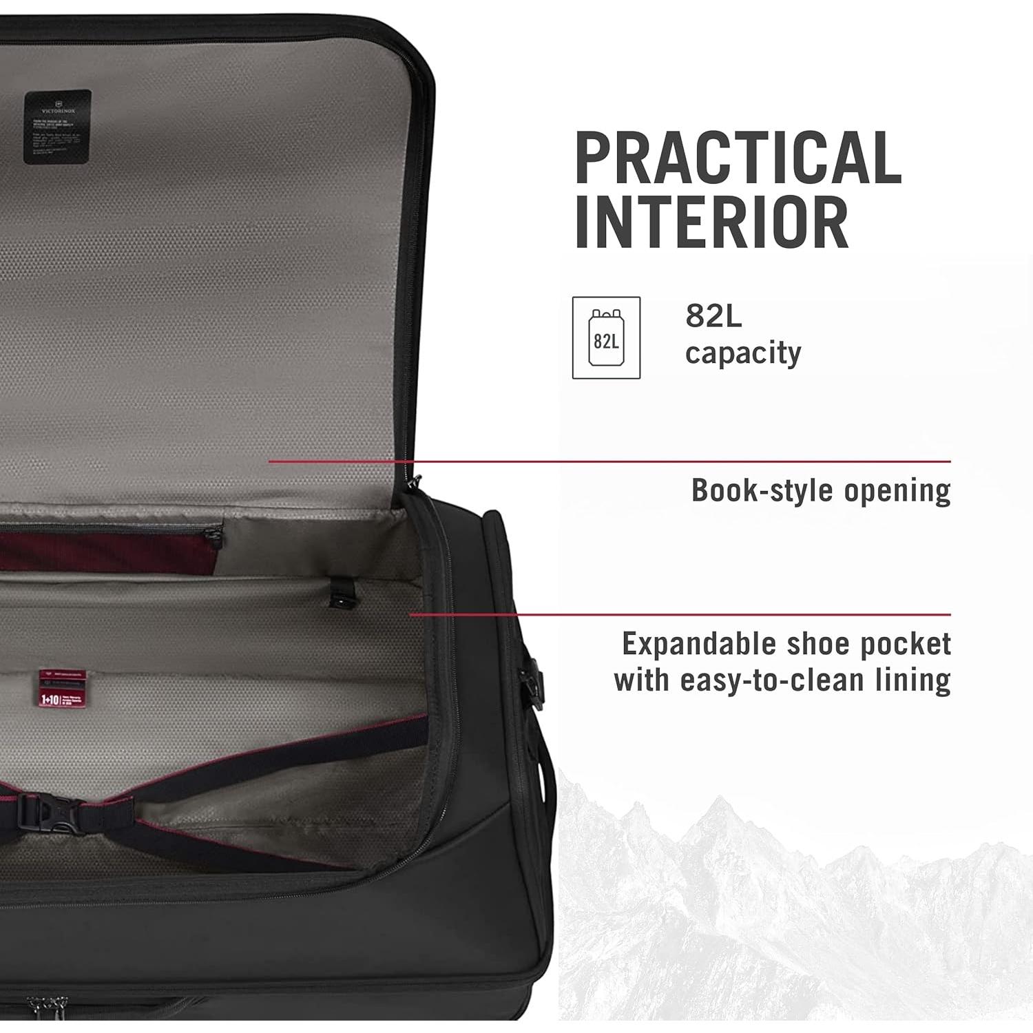 Bolsa de viaje con ruedas Victorinox Crosslight 87L - Negro