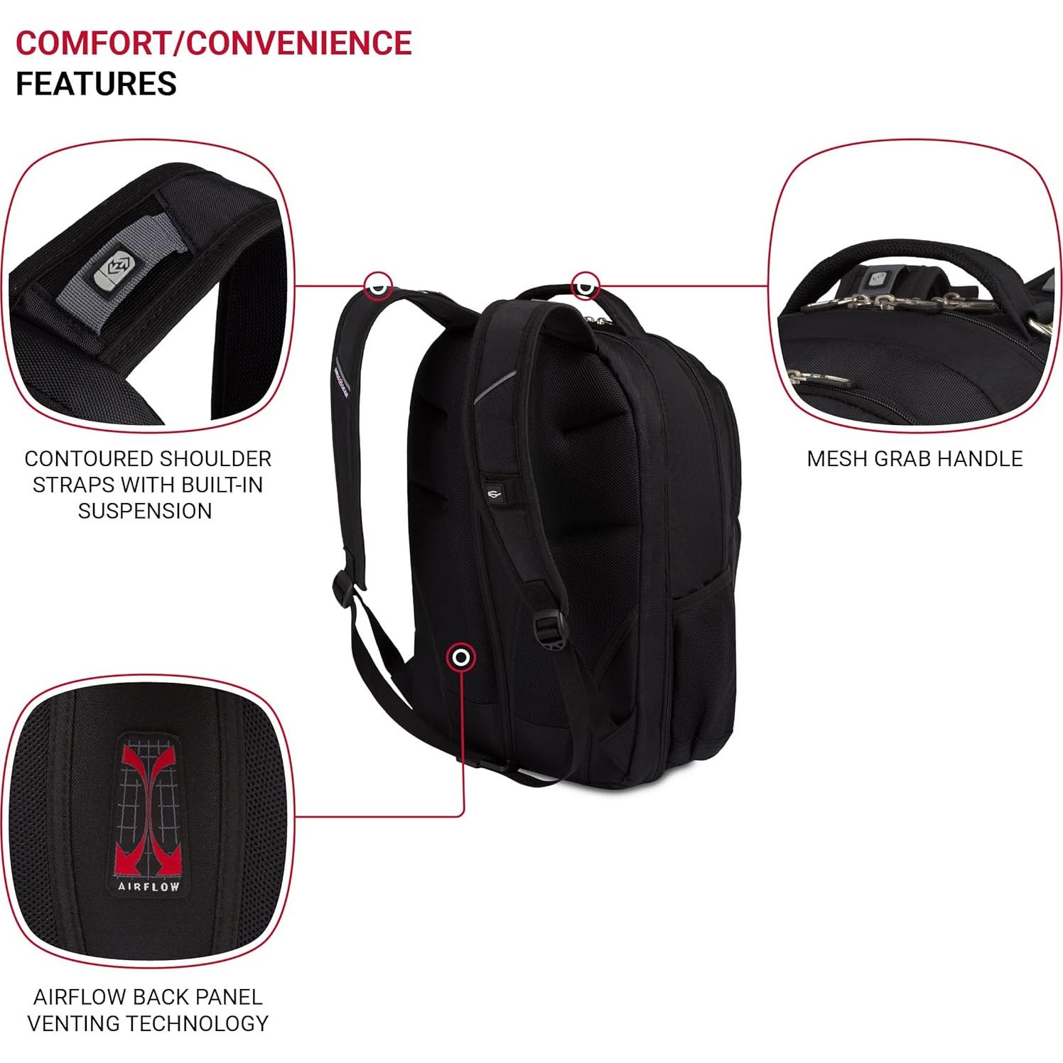 Mochila SwissGear SA1908 Negra para Laptop 17" TSA ScanSmart