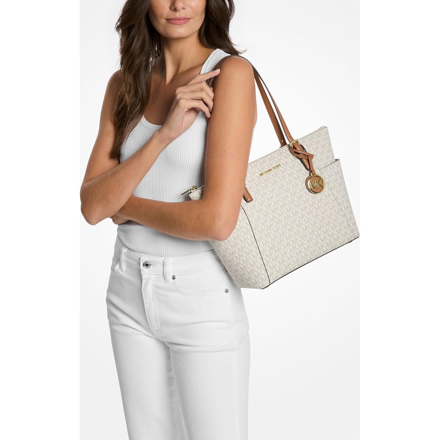 Bolso Tote Michael Kors Jet Set Vainilla Acorn 30S5GTTT8B