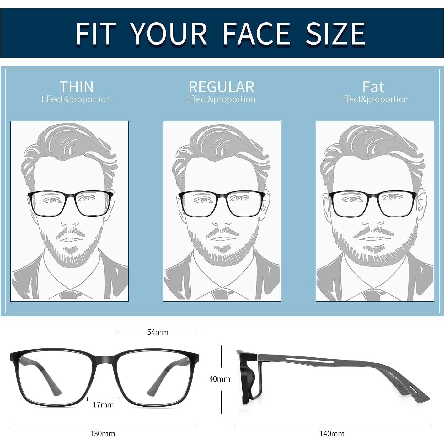 Gafas de lectura Bluemoky con luz azul para hombres - Anti reflejo