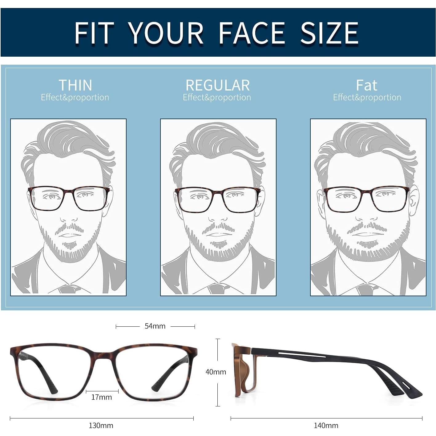 Gafas de lectura Bluemoky con luz azul y marco cuadrado