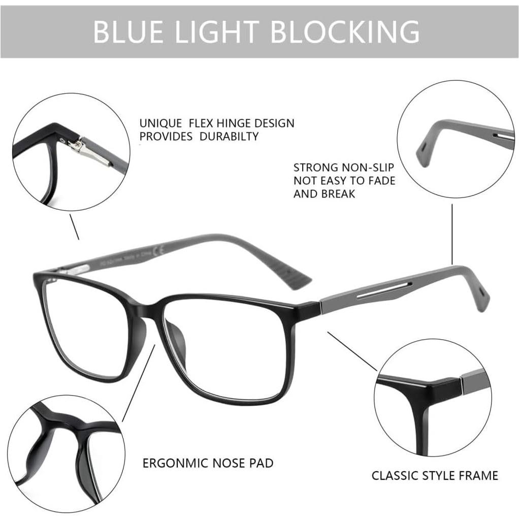 Gafas de lectura BLUEMOKY con luz azul y aumento 2.5x