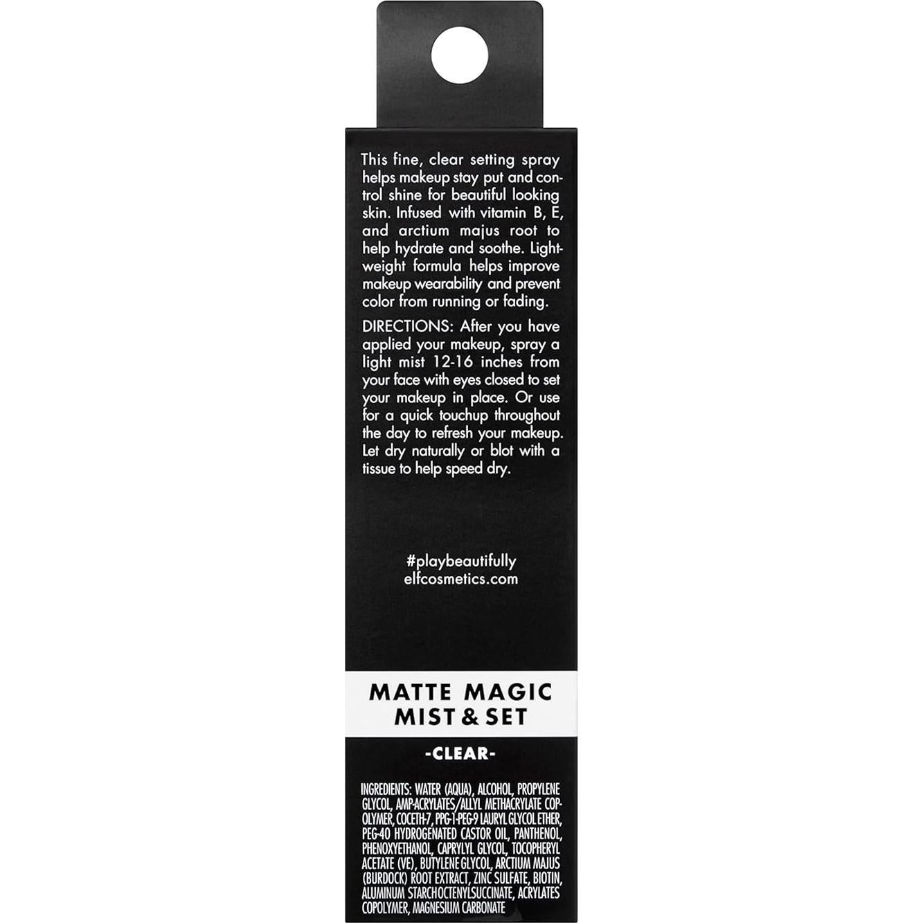 e.l.f. Spray Fijador Matte 3.2 oz - Controla Brillo e Hidrata