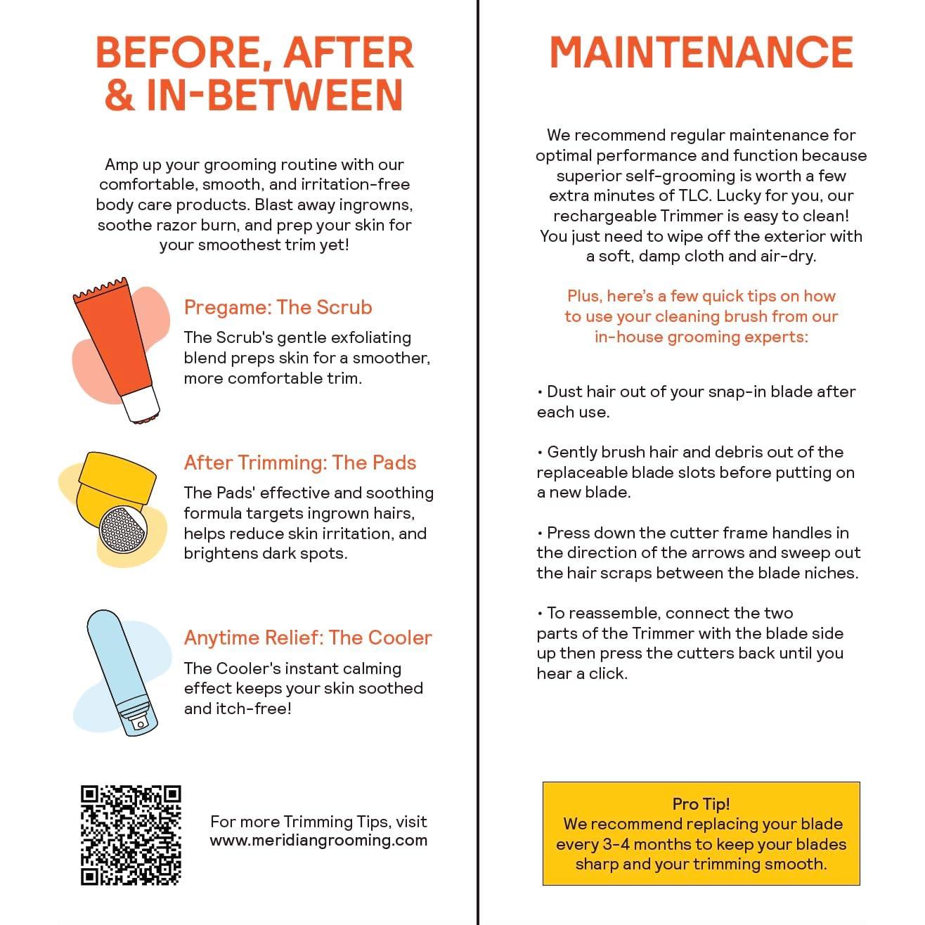 Recortadora de Vello Corporal MERIDIAN M2B Impermeable