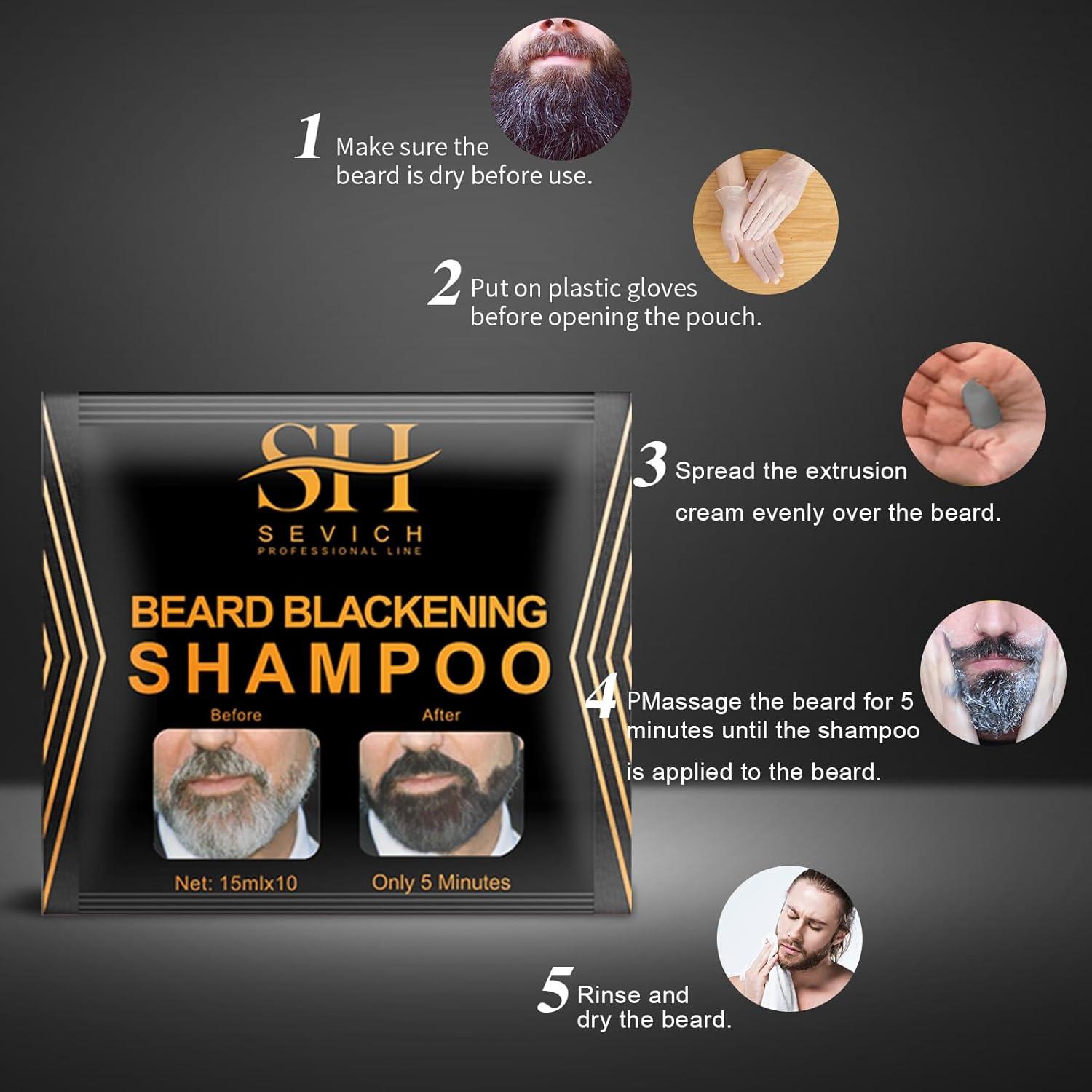 Champú para Barba SEVICH - Color Negro Natural 15ml