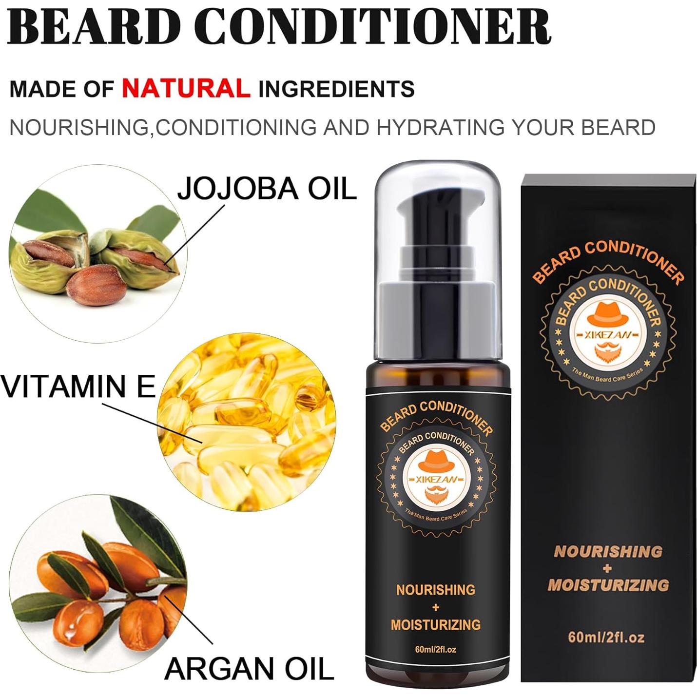 Kit de Cuidado de Barba XIKEZAN con Jabón, Aceite y Peine