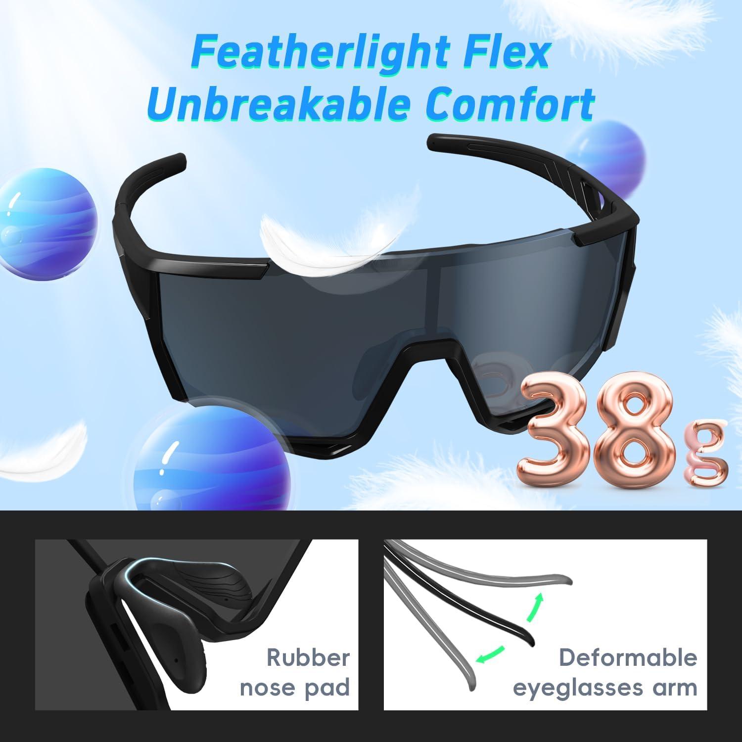 Gafas de sol deportivas Ptesun TAC Gray UV400 polarizadas