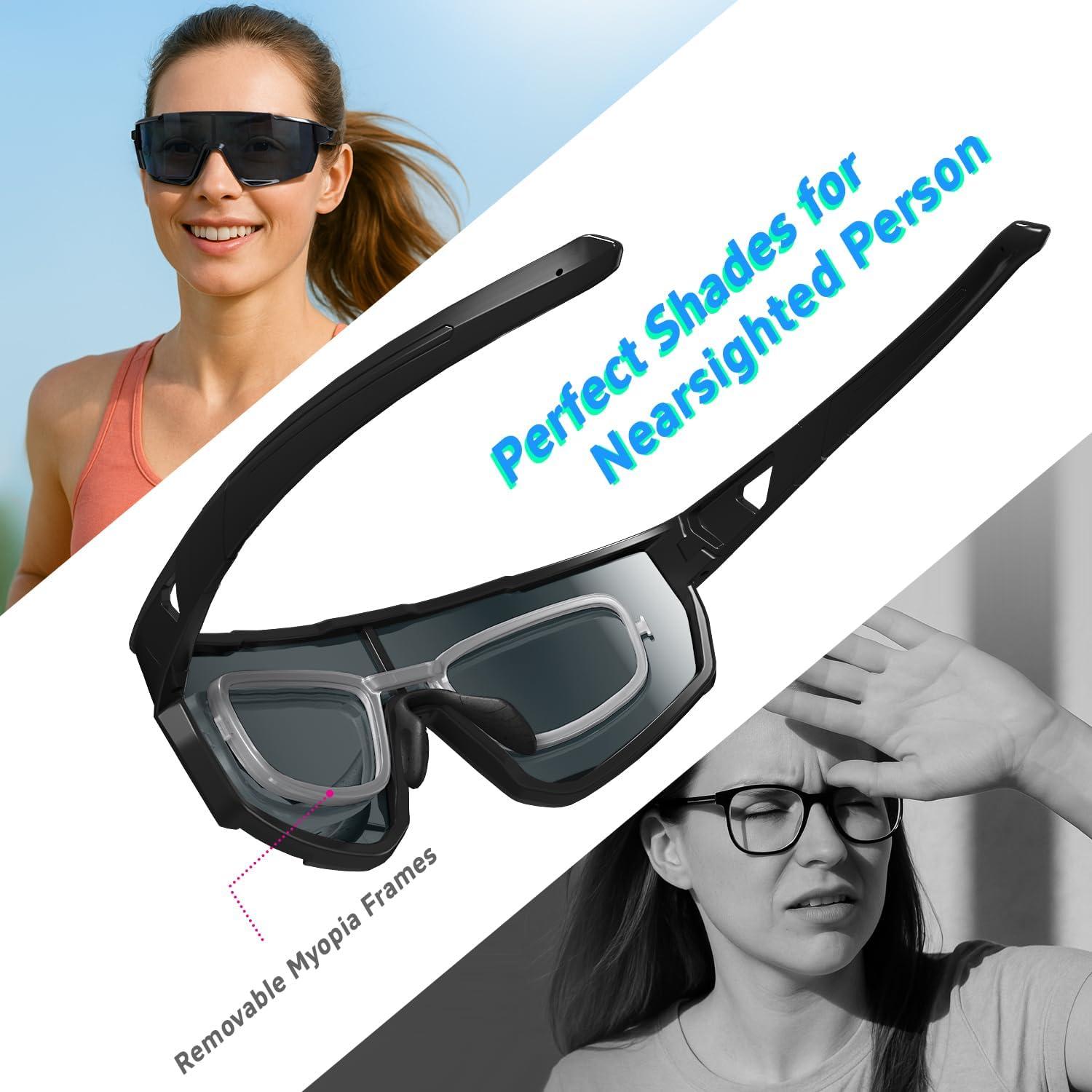 Gafas de sol deportivas Ptesun TAC Gray UV400 polarizadas
