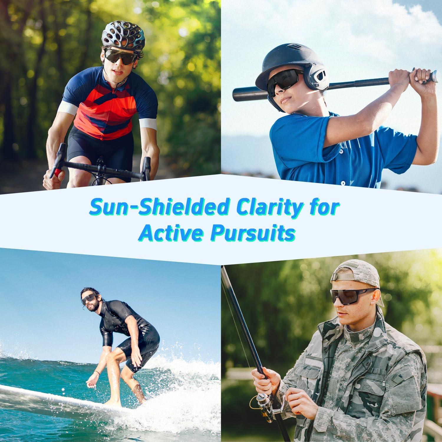 Gafas de sol deportivas Ptesun TAC Gray UV400 polarizadas