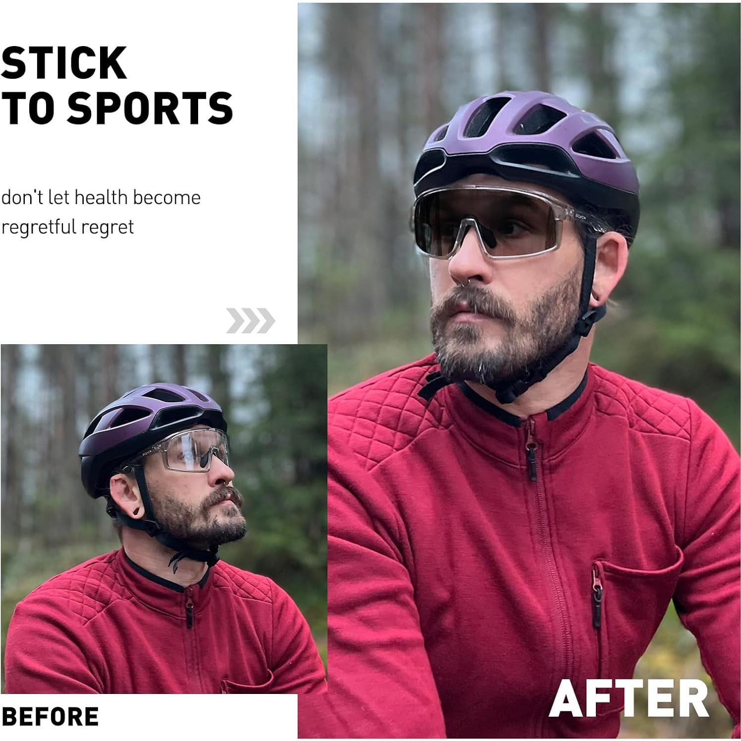 Gafas de Ciclismo SCVCN Fotoquímicas UV400 Ajustables