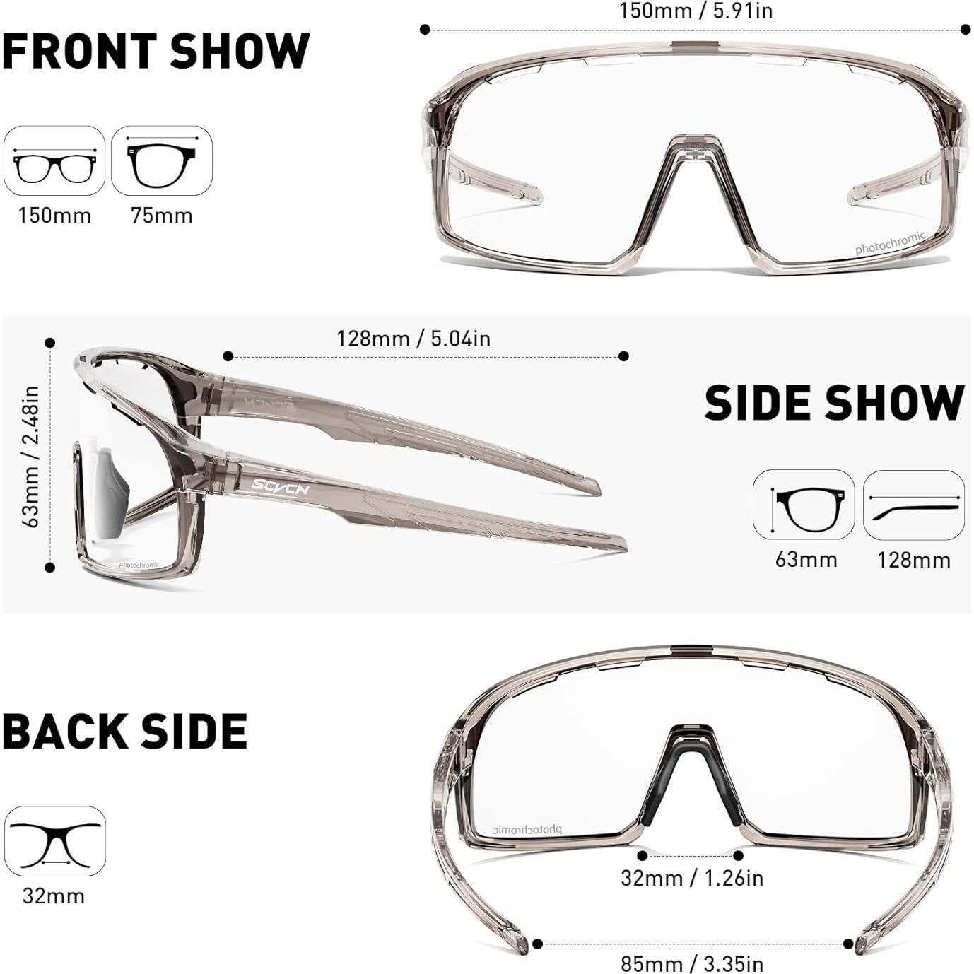 Gafas de Ciclismo SCVCN Fotoquímicas UV400 Ajustables