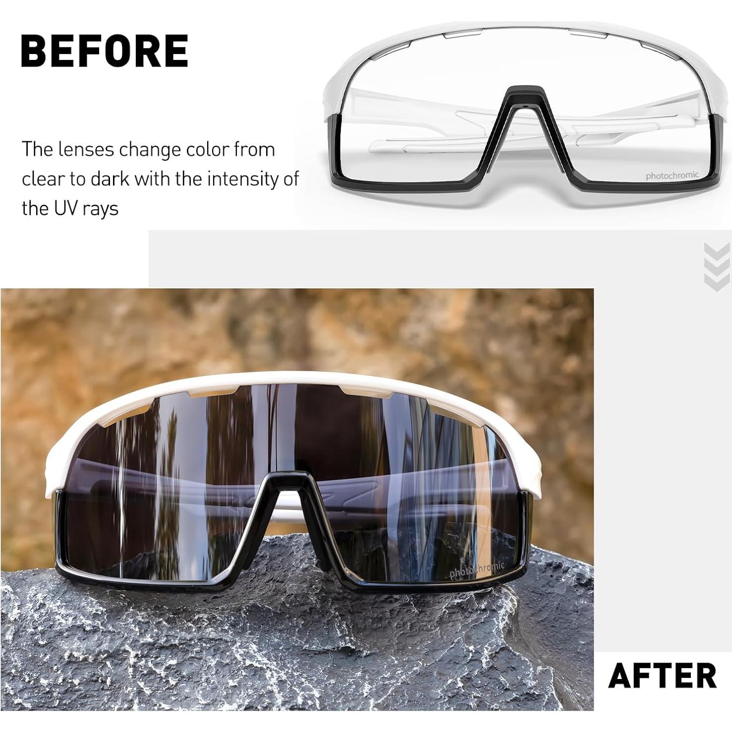 Gafas de Ciclismo SCVCN Fotoquímicas UV400 Ajustables