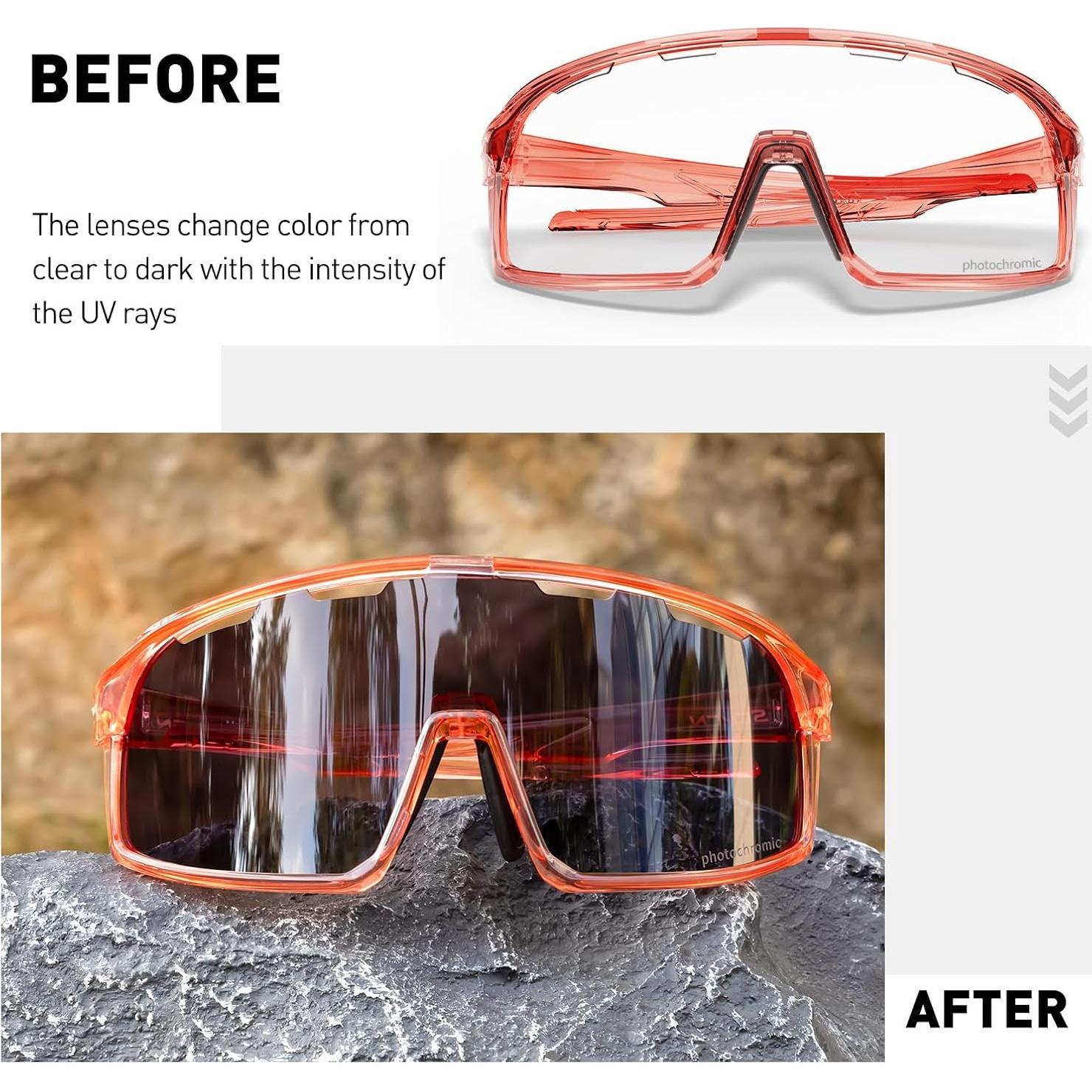 Gafas de Ciclismo SCVCN Fotoquímicas UV400 Ajustables