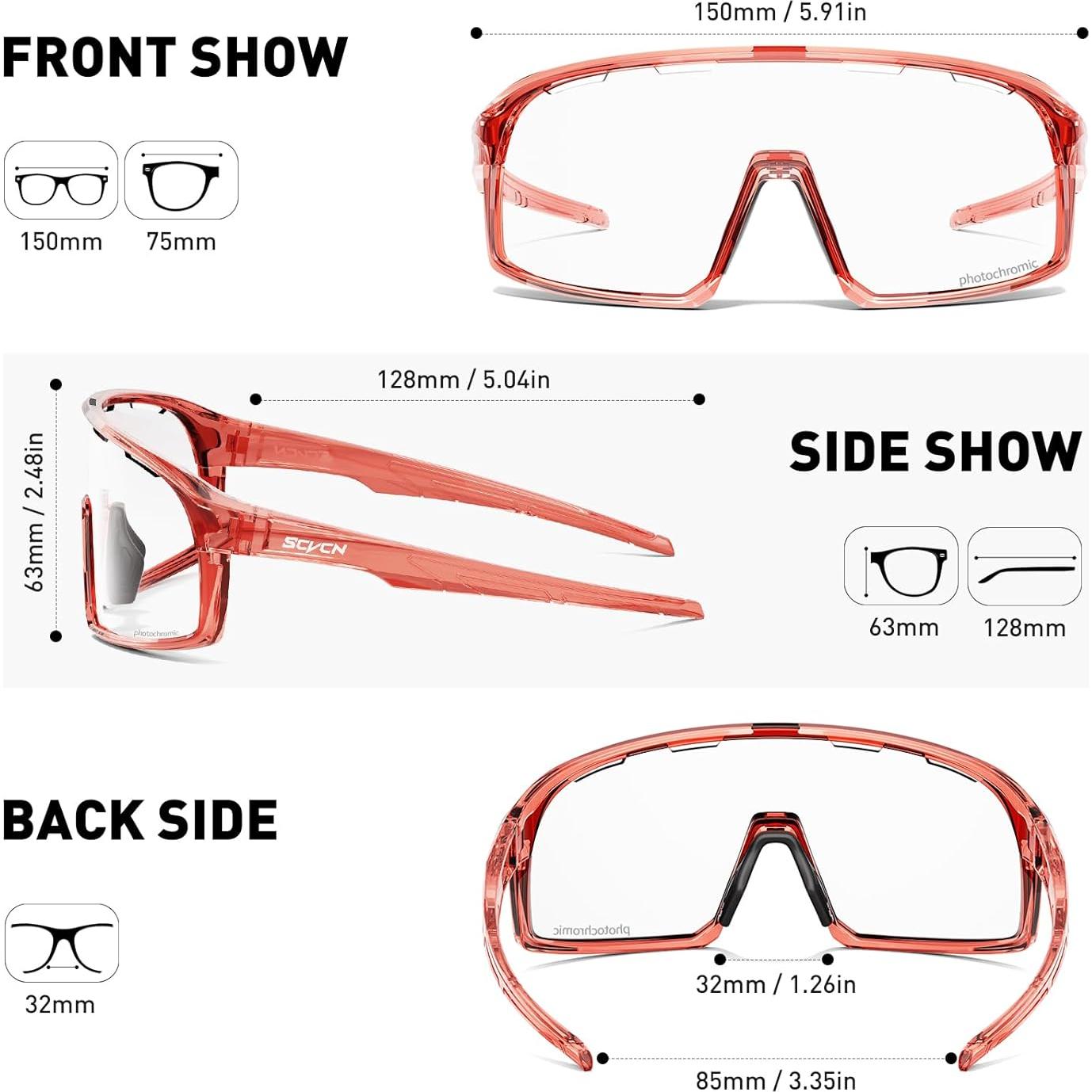 Gafas de Ciclismo SCVCN Fotoquímicas UV400 Ajustables